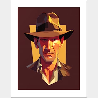 Geometric Portrait of an Explorer - Indy Posters and Art